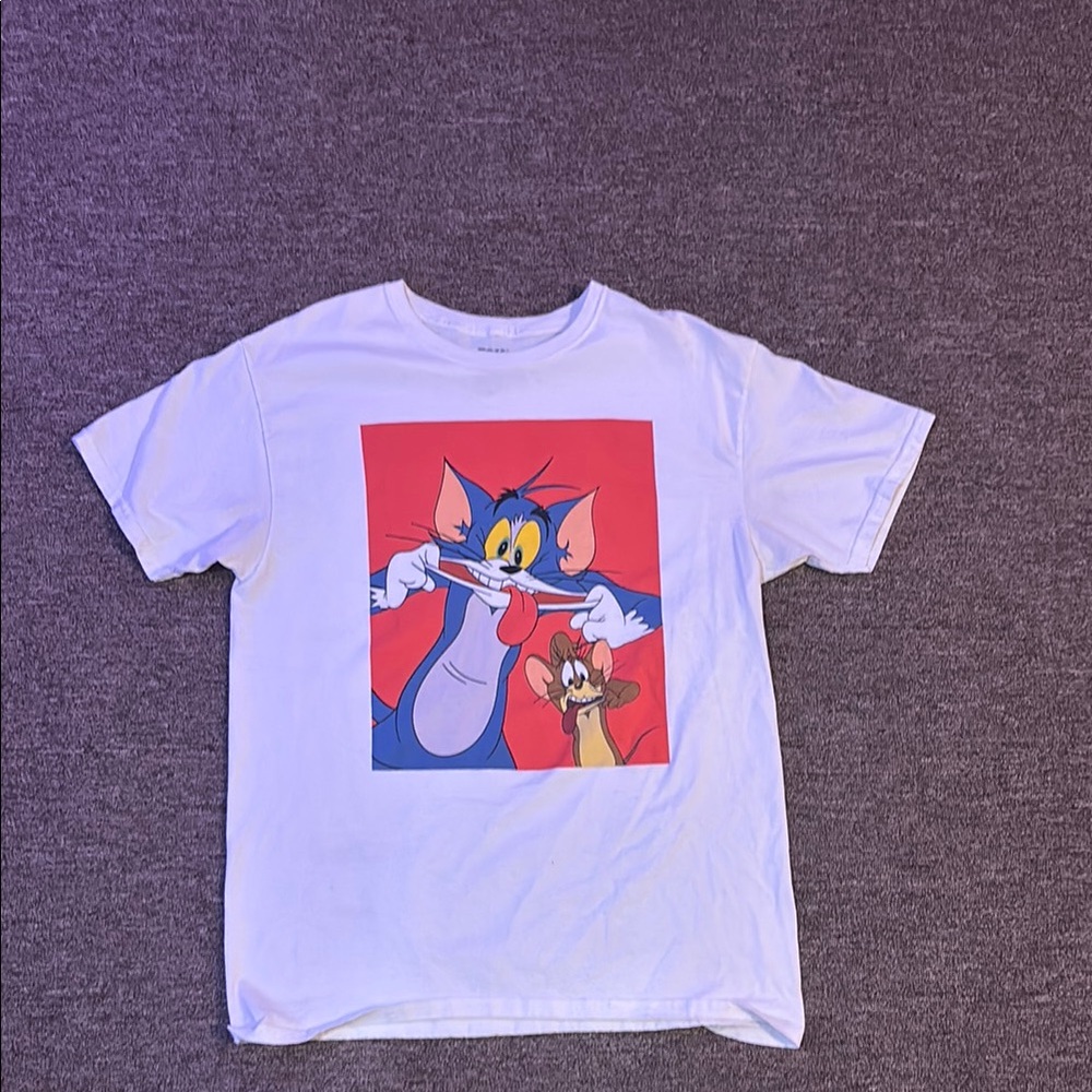 Tom and Jerry White T-Shirt